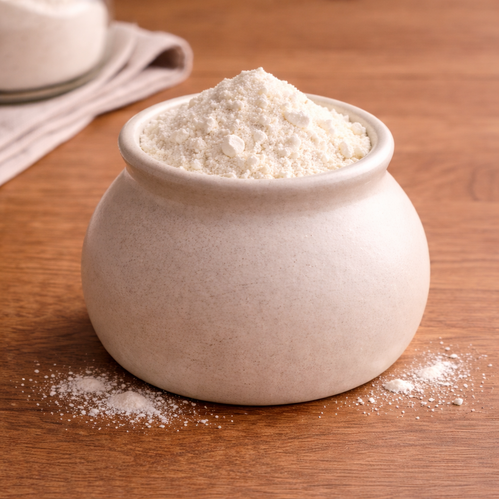 Modified Starch in modern ceramic container