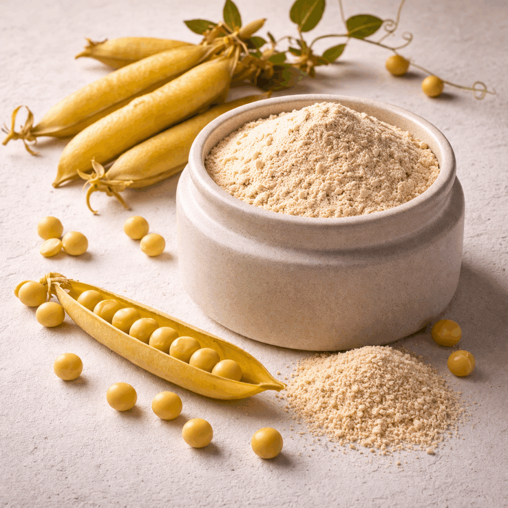 Pea Protein Powder with fresh peas